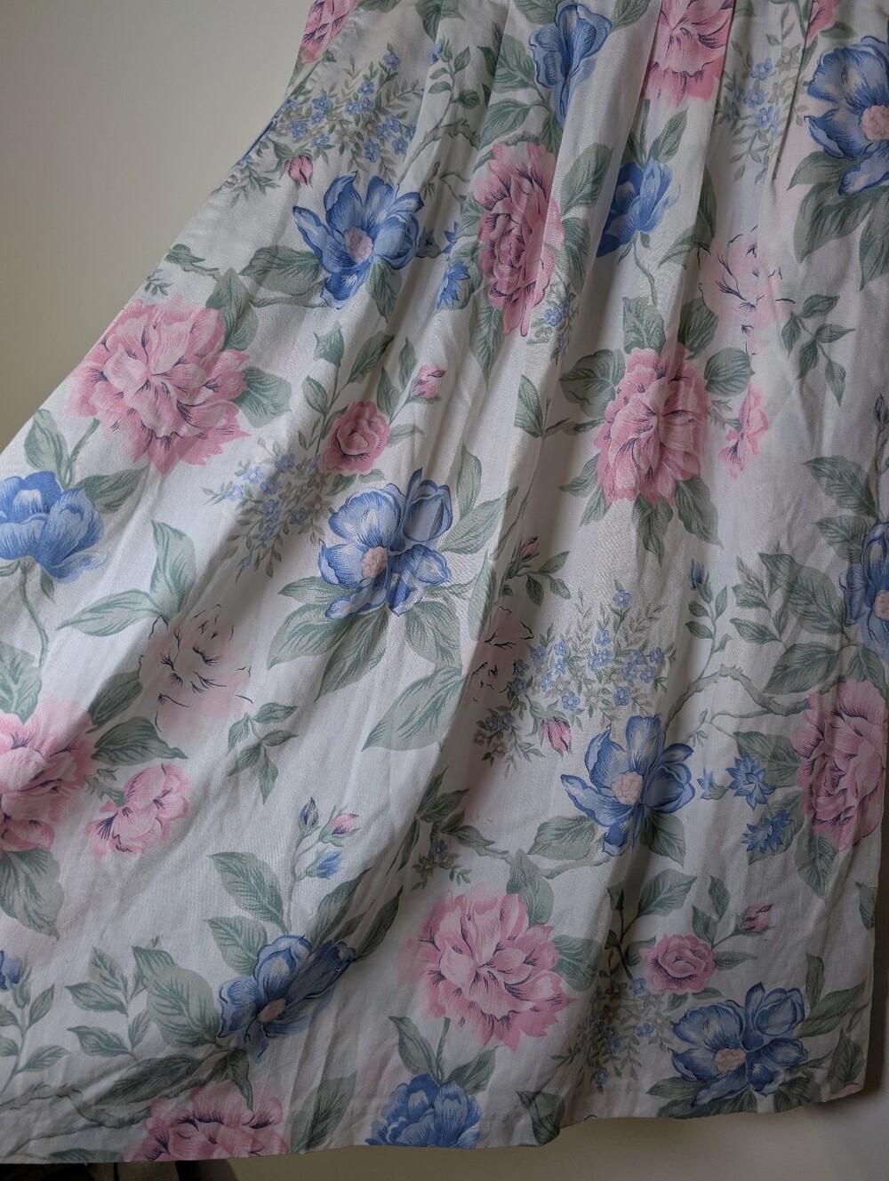 Romantic Cottagecore Floral Midi Skirt Pastel Garden Prairie Skirt M Summer - Picture 3 of 7
